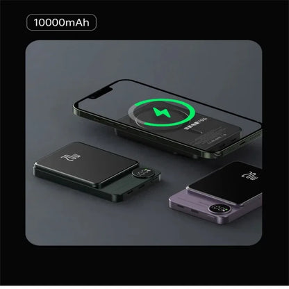 30000Mah Alloy Macsafe Powerbank Magnetic Power Bank Wireless Fast Charger for Iphone 15 14 13 12 11 Backup Battery for Magsafe